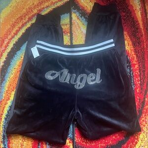 Y2K ✨🪩👼Velour Bling AssPrintPants